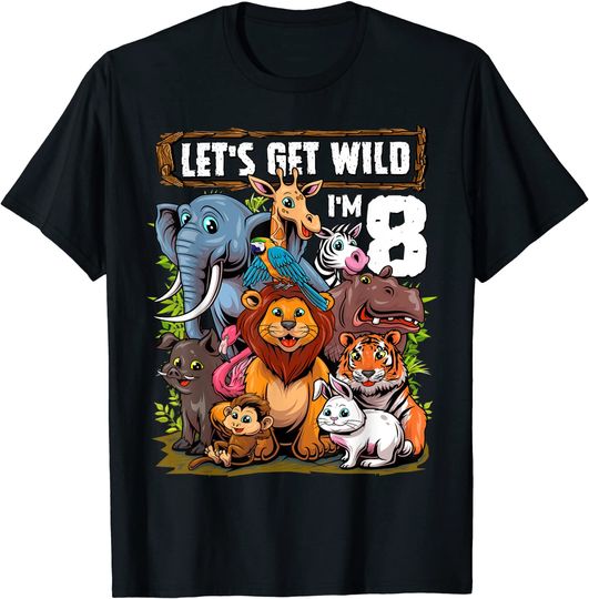 Discover T-Shirt Animais Da Selva 8 Anos De Aniversário De Zoológico