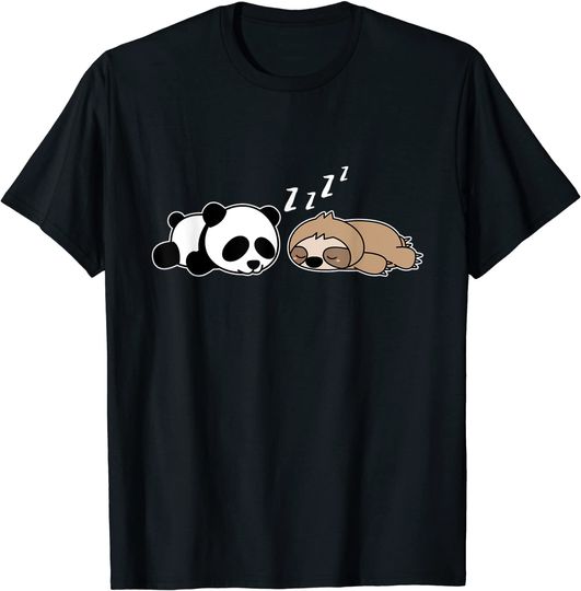 Discover Animal A Dormir Urso Panda Amante Dos Animais Preguiçoso T-Shirt