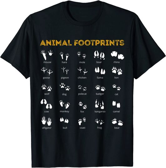 Discover T-Shirt Camiseta Mangas Curtas Animais Da Selva Impressões de Animais