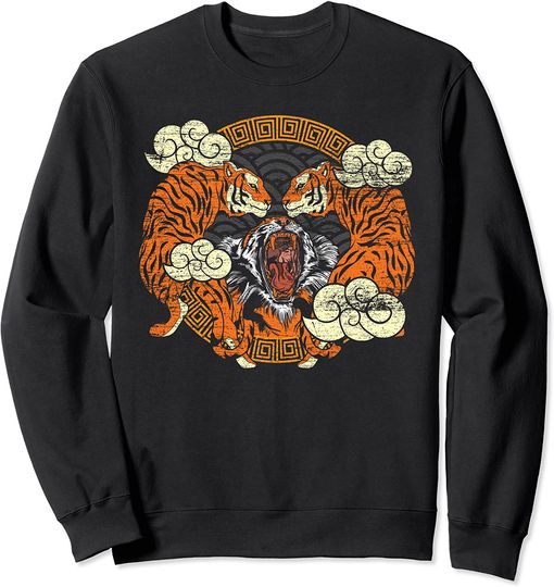 Discover Suéter Sweatshirt  Animais Da Selva  Asia Tigre