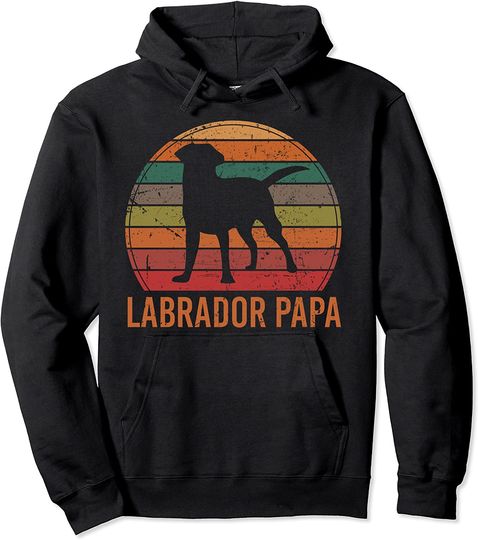 Discover Labrador Papa Hoodie Sweater Com Capuz Labrador Preto