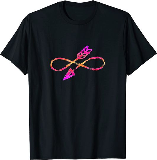 Discover T-Shirt Camiseta Mangas Curtas Símbolo Do Infinito Flecha