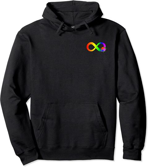 Discover Logotipo Floral do Bolso do Autismo Da Neurodiversidade Do Símbolo Do Infinito Hoodie Sweater Com Capuz