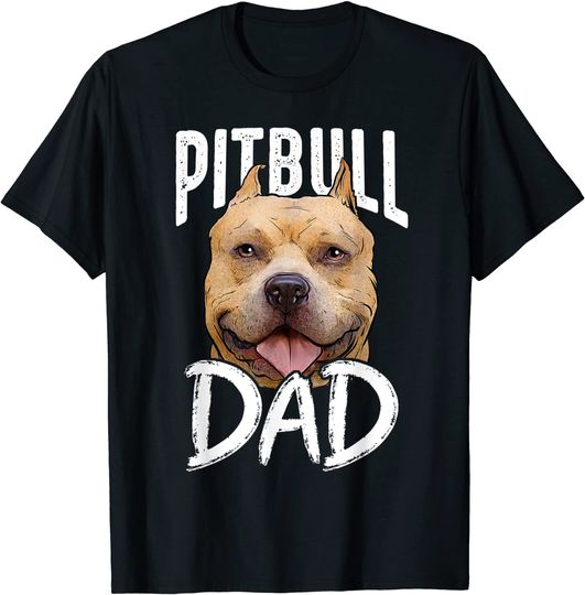 Pitbull Papa I T-Shirt Camiseta Mangas Curtas Pitbull Bebe