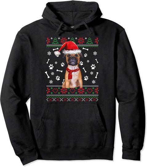 Discover Hoodie Sweater Com Capuz Staffordshire Terrier  Papá Noel
