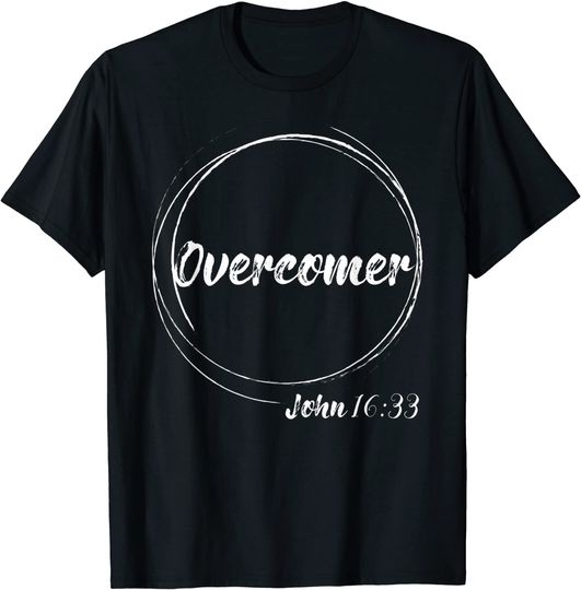 Discover T-Shirt Christian Overcomer Juan 16:33