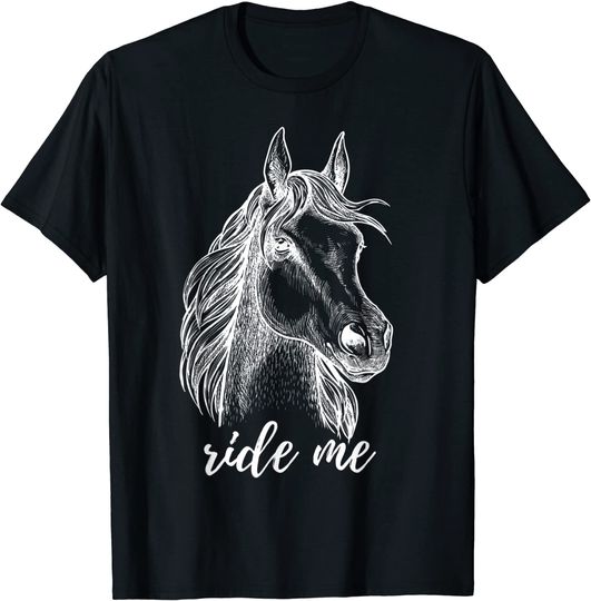 Discover T-shirt Unissexo Cavalo Desenho Ride Me