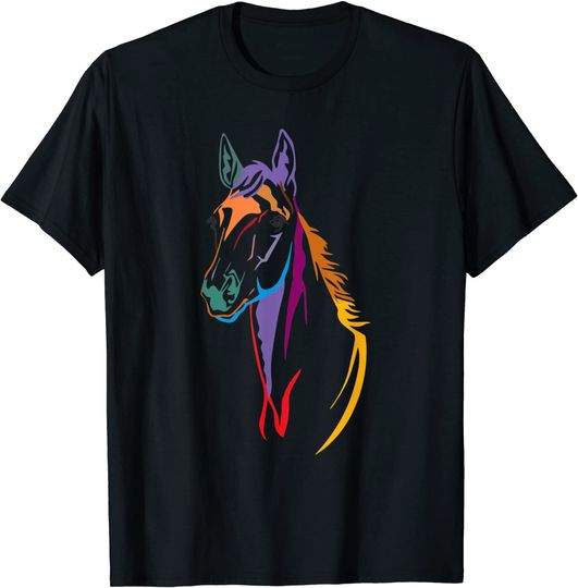 Discover Cavalo Colorido | T-shirt para Homem e Mulher