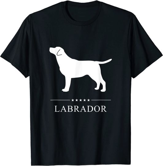 T-shirt Unissexo Presente para Pessoa Que Gosta de Labrador Branco