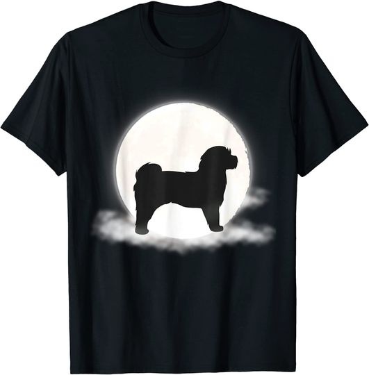 T-shirt para Homem e Mulher Bichon Maltês e Lua