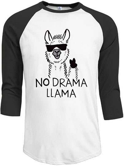 T-shirt Camisete Manga 3/4 Unissexo Presente Ideal para Amantes de Animal Lhama