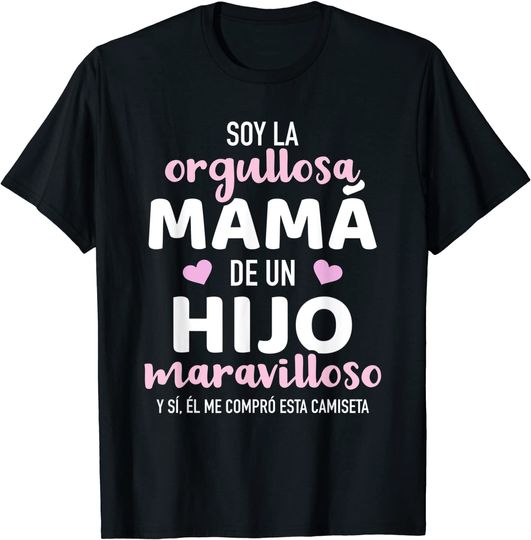Discover Unissex T-Shirt Camiseta Mangas Curtas Prévision 2022 Orgulhosa Mãe de um Filho Maravilhoso t-shirt