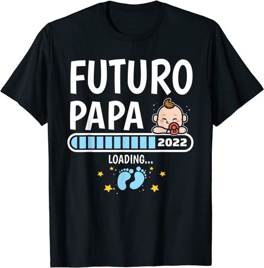 T-Shirt Camiseta Mangas Curtas Prévision 2022 Homem Futuro Papa 2022 Futuro Pai 2022 Festa Do Papa Presente T-Shirt