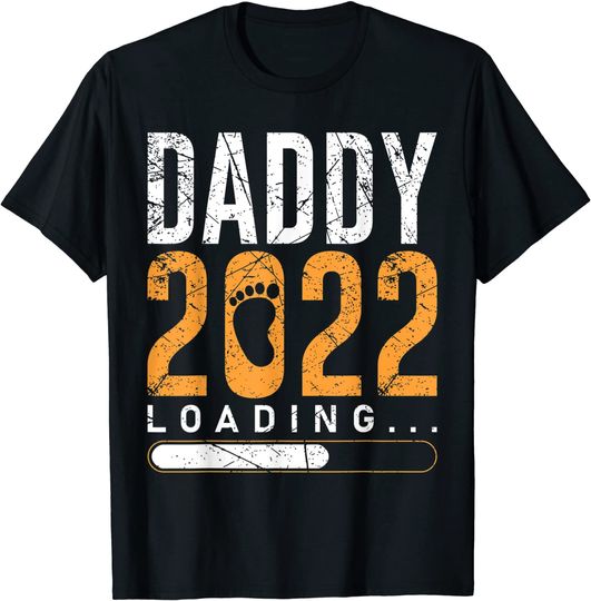 Discover Daddy 2022 Loading Papa Werdende  T-Shirt Camiseta Mangas Curtas Prévision 2022