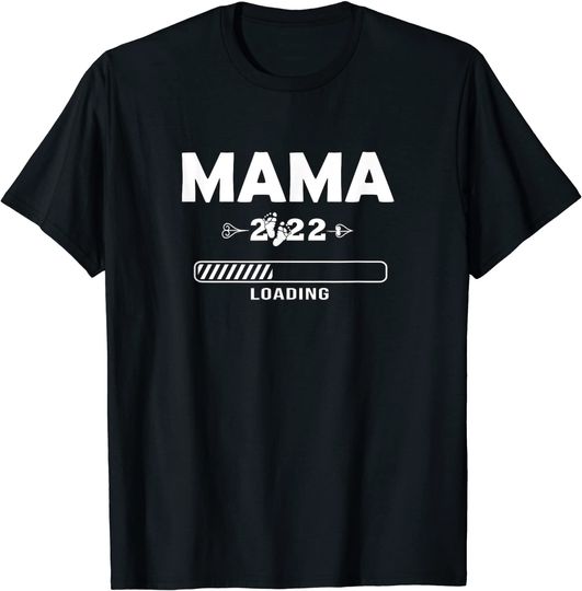 Discover Mama 2022 Loading para o Dia da Mãe  T-Shirt Camiseta Mangas Curtas Prévision 2022