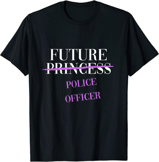 Discover T-shirt Camiseta Manga Curta Feminista Futuro Princesa Policía Oficial Lindo Feminista Camiseta