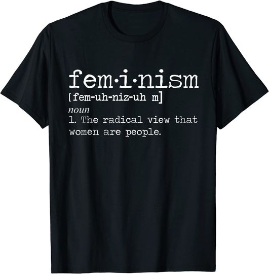 Discover T-shirt Camiseta Manga Curta Feminista Definição de Feminismo