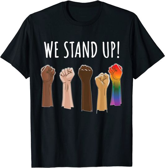 Discover T-shirt Camiseta Manga Curta Feminista Nos Levantamos! - Igualdade Direitos Humanos Feminina