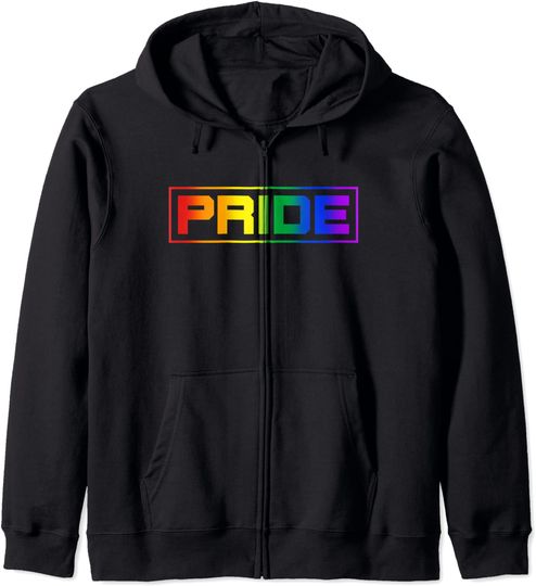 Discover Hoodie Unissexo Com Fecho-Éclair  Bandeira Gay LGBT Orgulho
