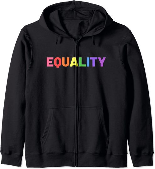 Discover Hoodie Unissexo Com Fecho-Éclair  Bandeira Gay Igualdade