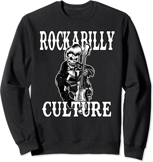 Discover Suéter Sweatshirt Rockabilly Culture Rock - Tatuagem de Caveira