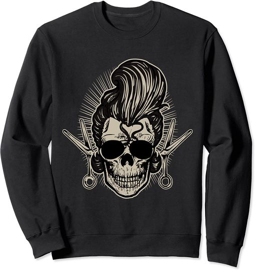 Discover Suéter Sweatshirt Rockabilly Skull