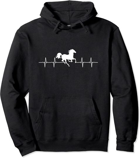 Discover Hoodie Sweatshirt com Capuz para Homem e Mulher Presente para Amante do Cavalo Preto