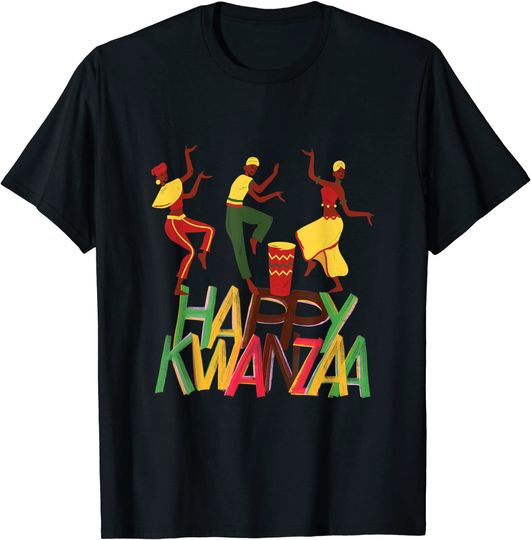 Discover T-shirt Masculino Feminino Feliz Kwanzaa