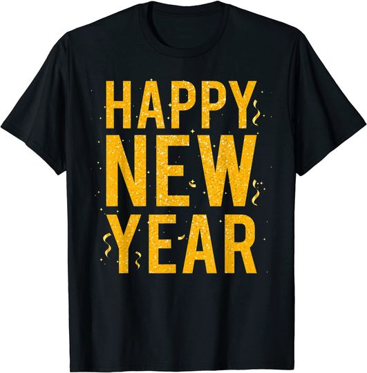 Discover T-shirt Camiseta Manga Curta Véspera De Ano Novo Ideia Divertida De Presente Para A Festa De Ano Novo Com Camiseta.