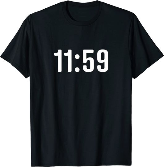Discover T-shirt Camiseta Manga Curta Véspera De Ano Novoe Última Hora 11:59 Hora Do Relógio