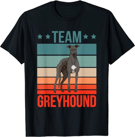Discover T-shirt Unissexo Estilo Retrô Presente Ideal para Amantes de Animal Cão Galgo