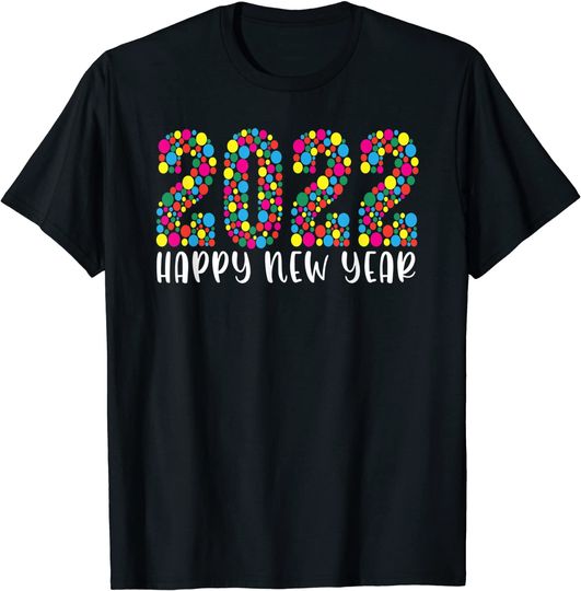 Discover T-shirt Camiseta Manga Curta Véspera De Ano Novo T-Shirt De Feliz Ano Novo Especial Para Festa Especial De Ano Novo 2022