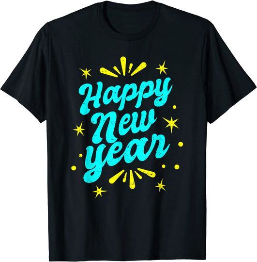 Discover T-shirt Camiseta Manga Curta Véspera De Ano Novo Prosit Ano Novo 2022 Happy New Year