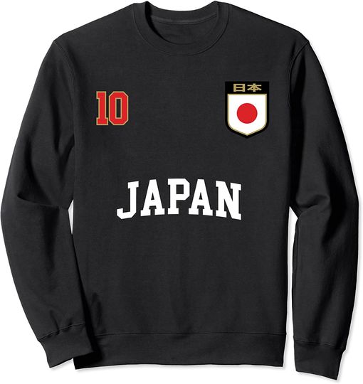 Discover Suéter Sweatshirt Bandeira Do Japão Equipo Deportivo Fútbol Japón No 10