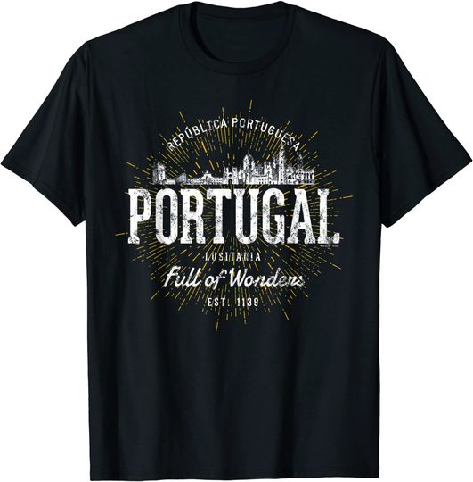 Discover T-shirt Camiseta Manga Curta Restauração da Independência Estilo Vintage Retro Portugal