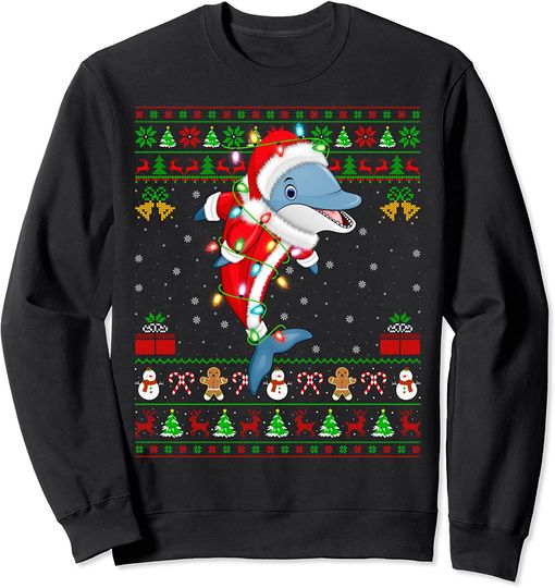 Discover Golfinho Presente de Natal | Suéter Sweater Unissexo