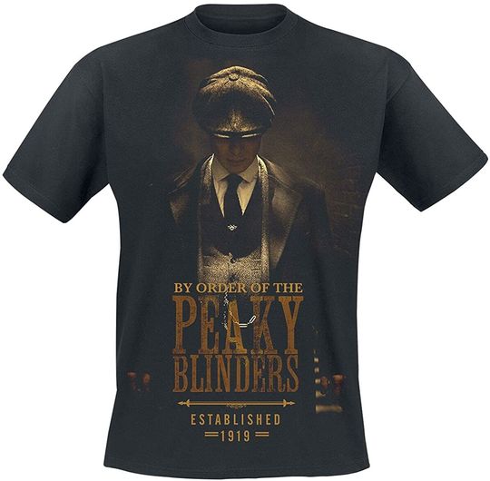 Discover Camiseta Manga Curta Peaky Blinders T-shirt de Homem Preto