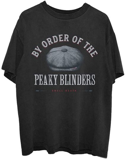 Discover T-Shirt Camiseta Manga Curta Rock Off Peaky Blinders Flat Cap Oficial Camiseta para Hombre