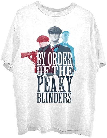 Discover T-Shirt Camiseta Manga Curta Rock Off Peaky Blinders 3 Tommys Oficial Camiseta para Hombre