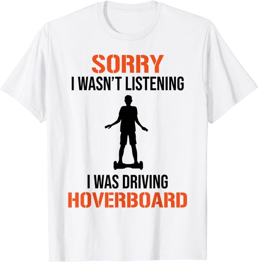 Discover T-Shirt Camiseta Manga Curta "Hoverboard" Equilibre o Tabuleiro com Texto