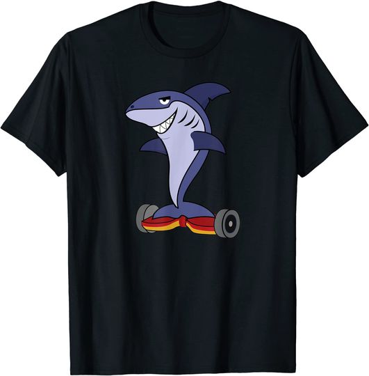 Discover T-Shirt Camiseta Manga Curta Hoverboard  Amante do Tubarão