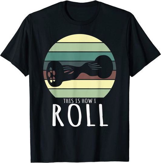 Discover T-Shirt Camiseta Manga Curta É Assim Que Ruedo O Design Retro De Hoverboard