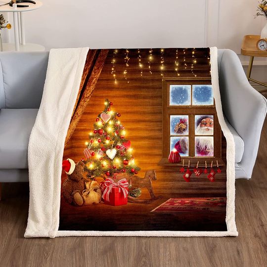 Cobertor de Natal Highdi Cobertor Polar de Natal