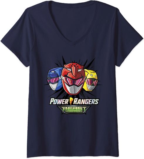 Discover T-shirt para Mulher Decote em V Power Rangers