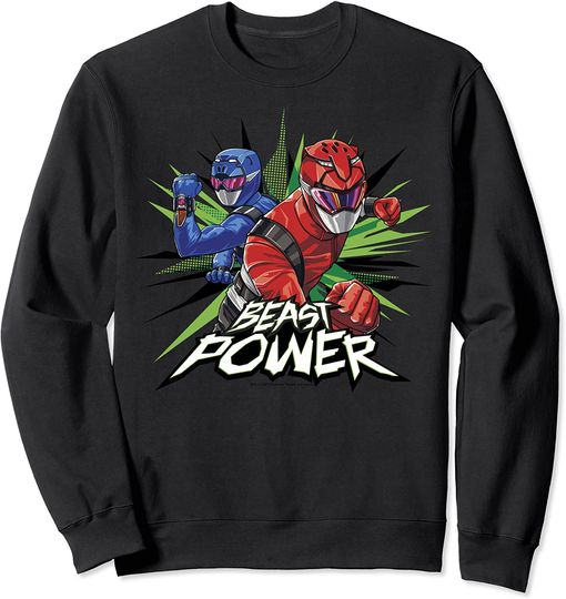 Discover Suéter Sweatshirt Unissexo Power Rangers Beast Power Action Shot