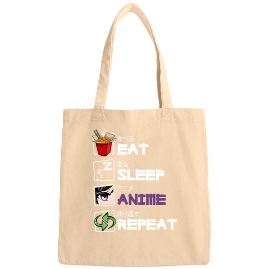 Discover Sacos Unissexo Eat Sleep Anime  Repeat Kawaii Anime