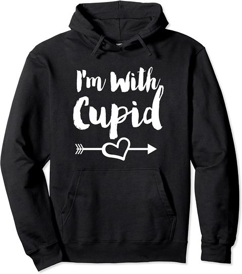 Discover Hoodie Sweater Com Capuz Dia Dos Namorados  Estou Com Cupido