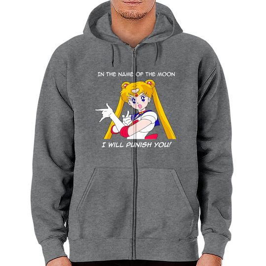 Discover Hoodies com Fecho-éclair Sweater Com Capuz Anime Japonesa Sailors Moon