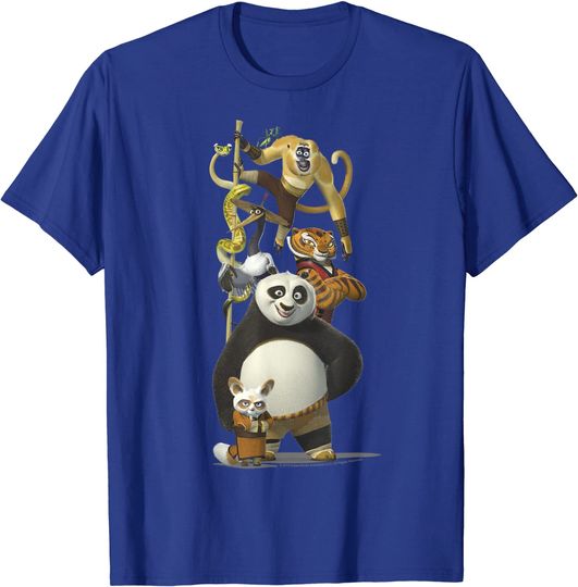 Discover Kung Fu Panda Po And The Furious Five Portrait T-shirt