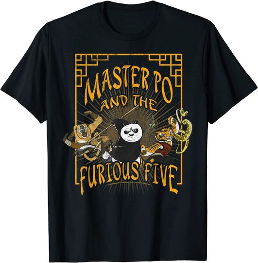 Discover Kung Fu Panda Master Po And The Furious Five Poster T-shirt